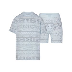 SKIMS GLACIER FAIR ISLE T-SHIRT AND BOXER SET